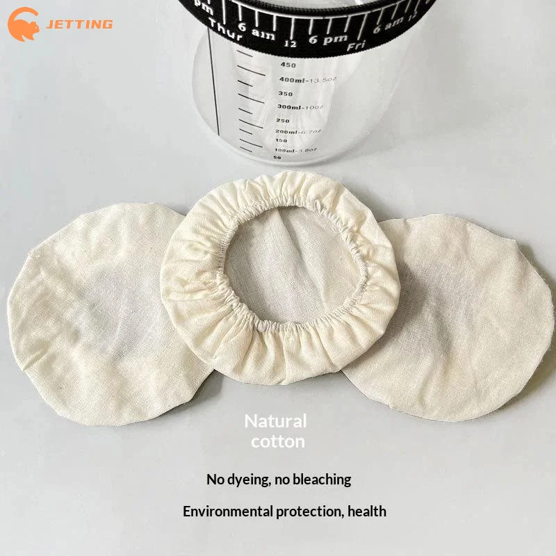(New) 2/4/6Pcs Natural Unbleached Reusable Cotton Jar Strainer Cloths Safe For Home Brewing Juice Filter Daily Use