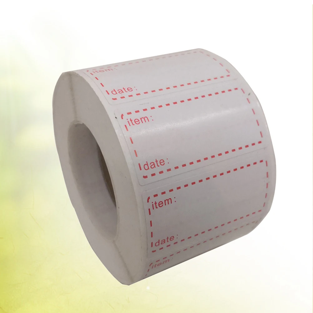 

1 Roll Writable Stickers Eco-Friendly Paper Kitchen Food Date Labels Self-Adhesive Record Date Stickers For Food Storage