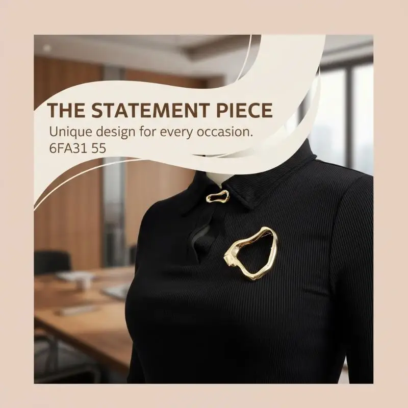 Geometric Irregular Brooches Exquisite Heart Waist Cinch Pins For Women Men Vintage Casual Versatile Fixed Clothing Accessories