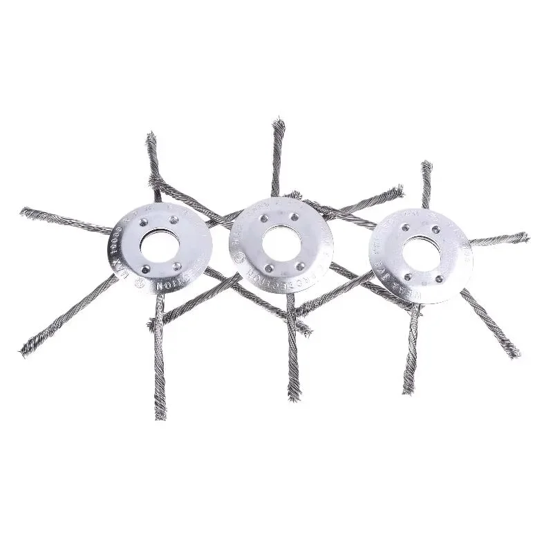 1Pcs 7/8/9-inch Lawn Mower Steel Wire Weed Trimmer Head Rust Removal Wheel Weed Removal Wheel Lawn Mowers Universal Parts