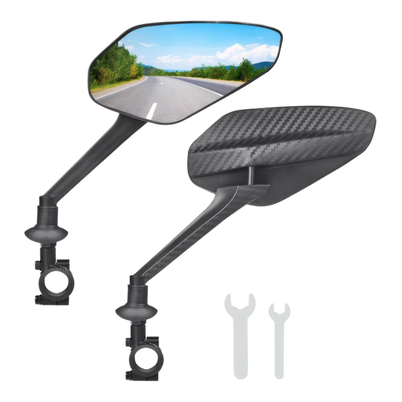 2pieces Adjustable Side Mirror For Electric Scooter Cycling Accessories Rearview Mirror For Bicycle