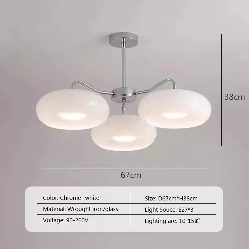 Bauhaus gele kroonluchters Mid Century messing glazen plafondlamp woonkamer slaapkamer eetkamer Franse gang balkon licht - afbeelding 1