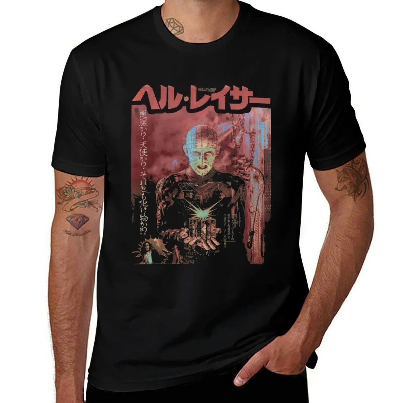 

Hellraiser Japanese Red T-Shirt Modern Print Casual T-Shirt