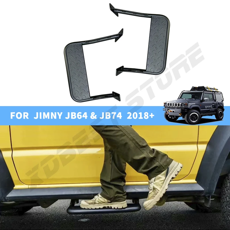 Jimny Accessories Side Step Foot Pedal Running Board mini Sidesteps for Suzuki JB64 JB74 2019-2024 3-Doors Jimny