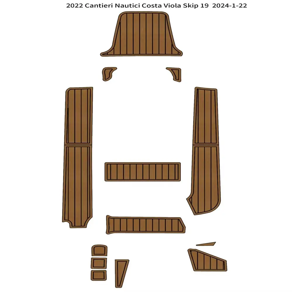

2022 Cantieri Nautici Costa Viola Skip 19 Cockpit Pad Boat EVA Foam Teak Floor Mat SeaDek MarineMat Style Self Adhesive hd16
