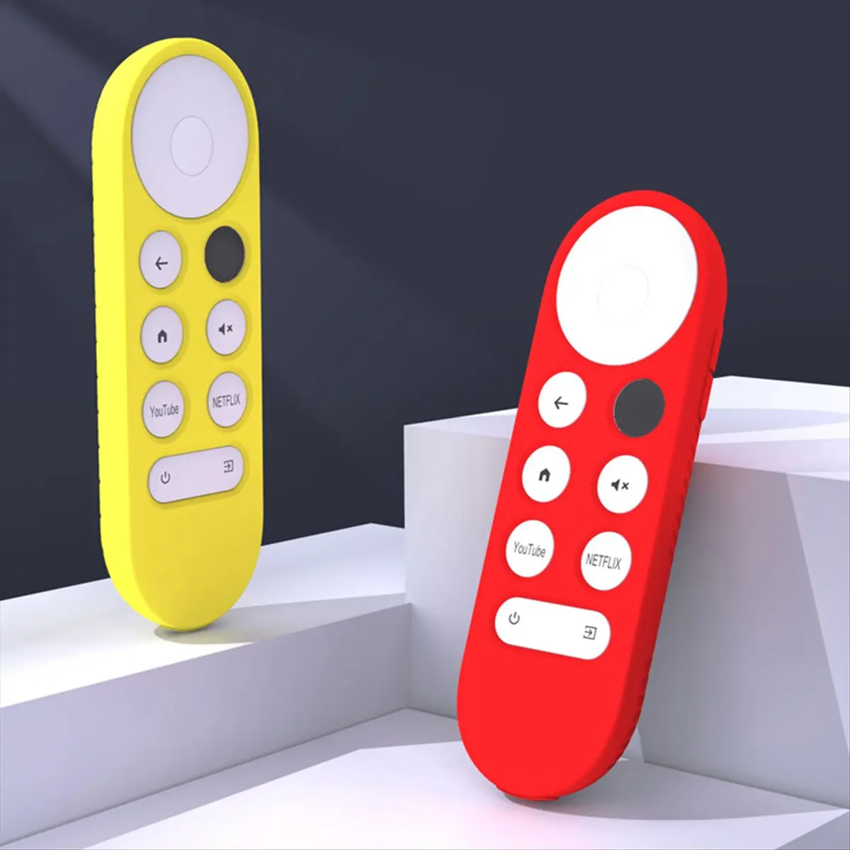 A26Z Soft Silicone Case for Google Chromecast Remote Control Protective Cover Shell for Google TV 2020 Voice Remote Control A view 5