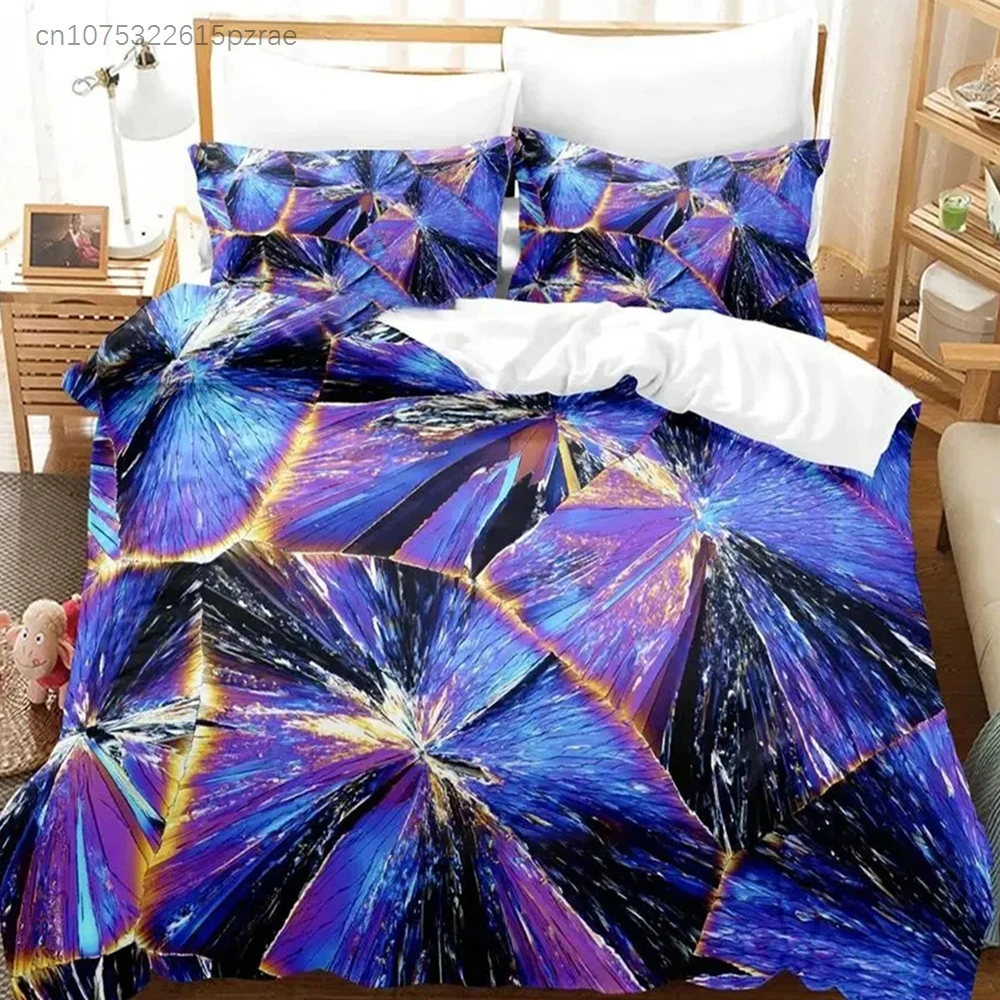 Artistic Crystal Bedding Set Boys Girls Twin Queen Size Duvet Cover Pillowcase Bed Kids Adult Fashion Home Textileextile