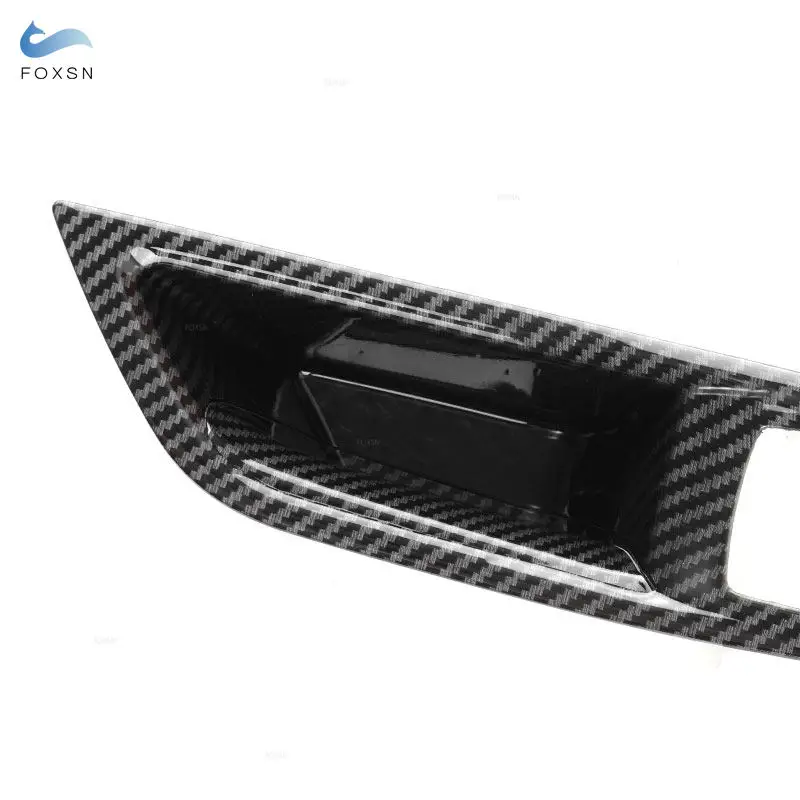 For BMW 5 Series F10 F18 2011 2012 - 2014 2015 2016 2017 Carbon Fiber Texture Car Interior Door Pull Handle Protective Cover