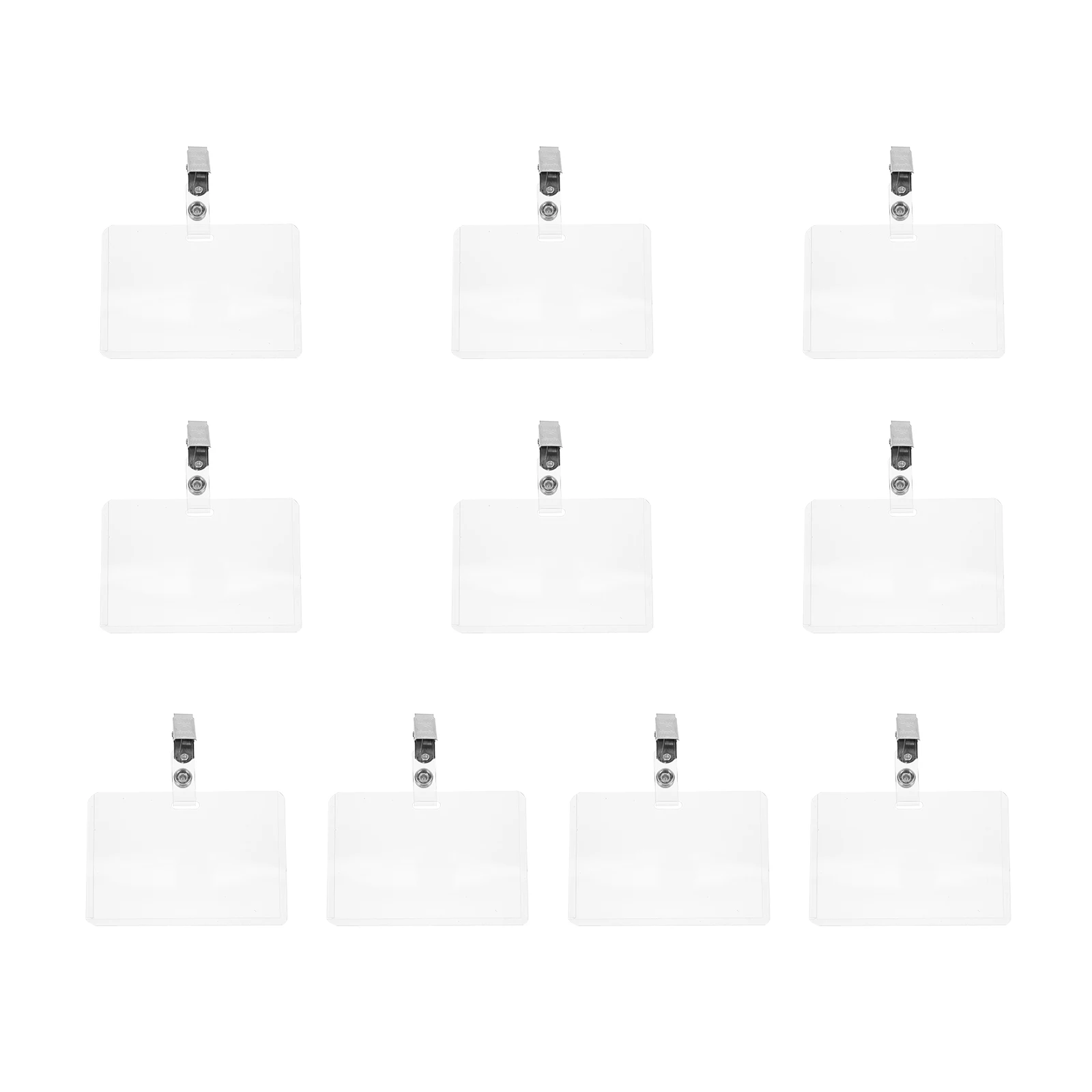 

Clear PVC Card Holder Protective Case for ID Badge Name Tags 10 Sets Work Cards Students Lightweight Compact Waterproof