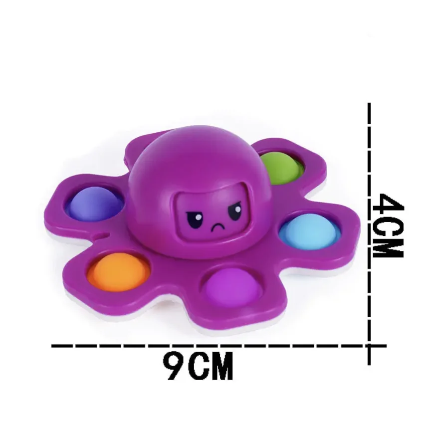Rosto mudando polvo girando dedo giroscópio descompressão brinquedo criança dedo empurrando bolha movimento fidget quebra-cabeça ansiedade presente