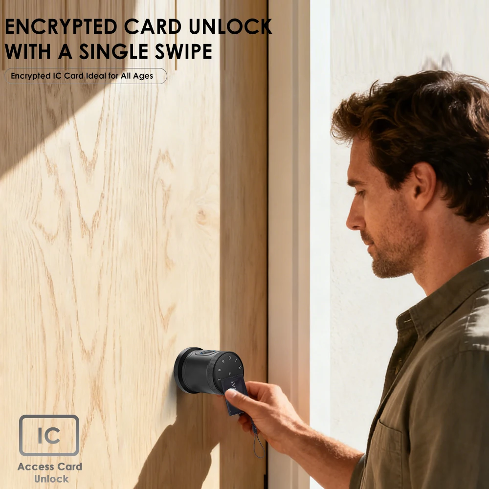 Tuya Devices Bluetooth Smart Fingerprint Recognition Door Lock Smart Home Automation Knob Digital Electronic Lock App Control