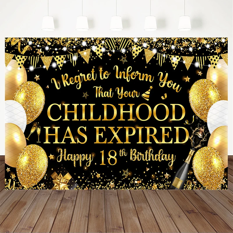 Mocsicka Black Gold Happy 18th - Photography Quotes Funny review and price
