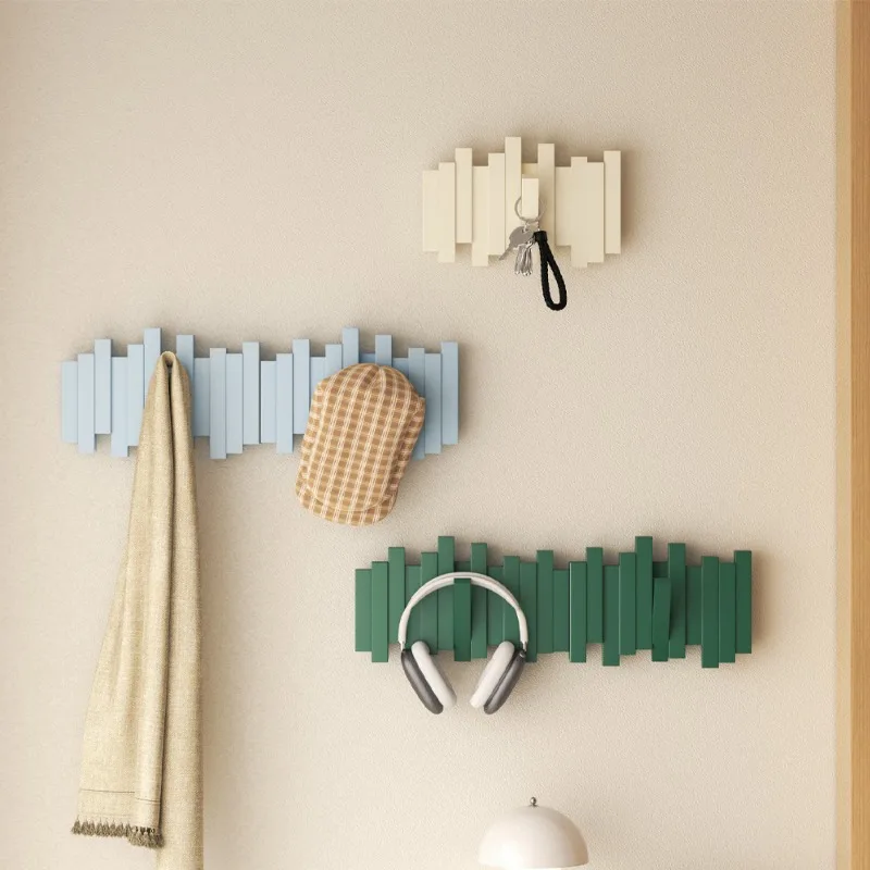 Piano Key Coat Rack Wall Mounted Hook Creative Decorative Hanger Entryway Key Bag Holder