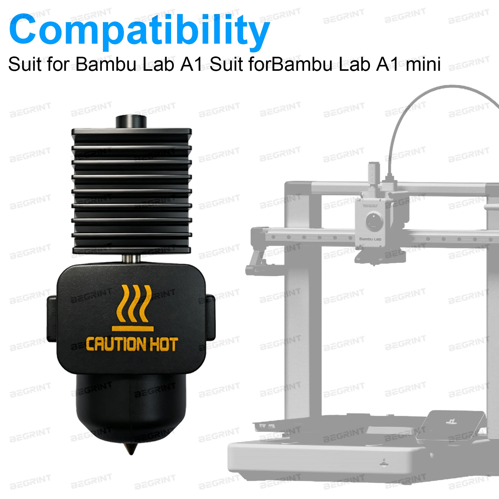 For Bambu Lab A2L Print Head Kit All-in-one A1 mini Hotend Hardened Steel Nozzle Bambu A1 Hot End Same As Original High Quality