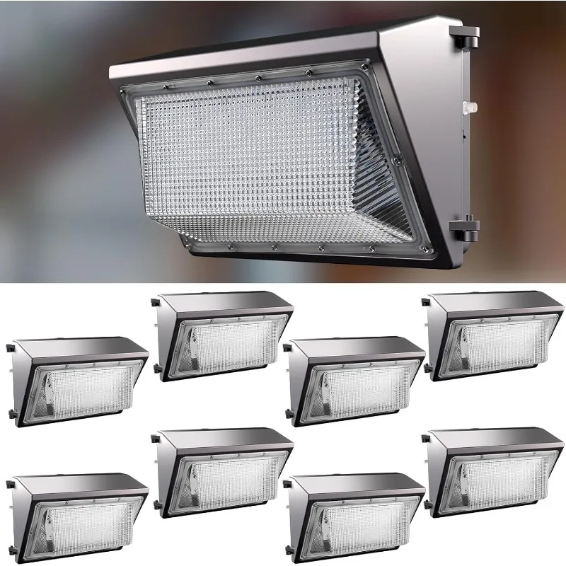 8 Pack 200W LED Wall Lights, 100-277v Dusk to Dawn with Photocell