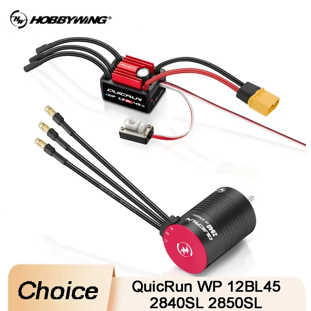 

HobbyWing QuicRun WP 12BL45 G2 45A ESC 2840SL 4700KV G2 22850SL 4700KV /3400KV G2 Двигатель с датчиком для радиоуправляемого автомобиля 1/12 1/14