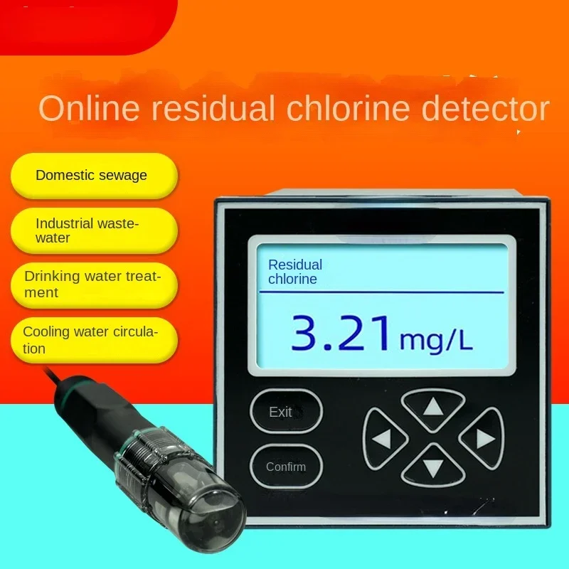 Online Residual Chlorine Detector Residual Chlorine Analyzer Hypochlorous Acid Concentration Automatic Monitoring Instrument