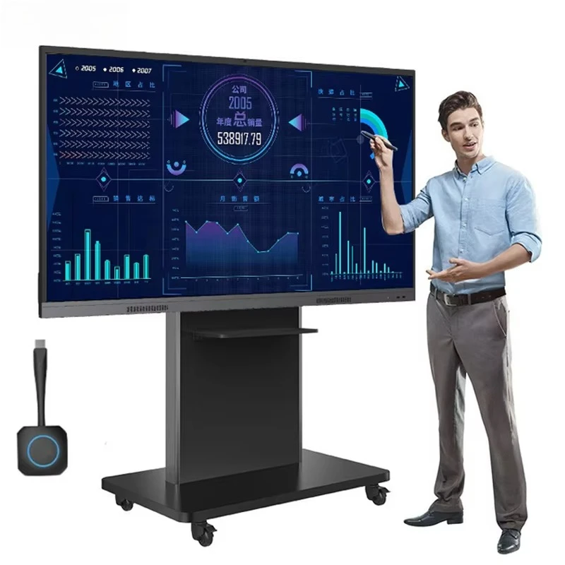 55/65/75/85/100 Inch Android/Wins OPS Dual System Smart Board Touch Screen Wireless Projector Interactive Whiteboard for School