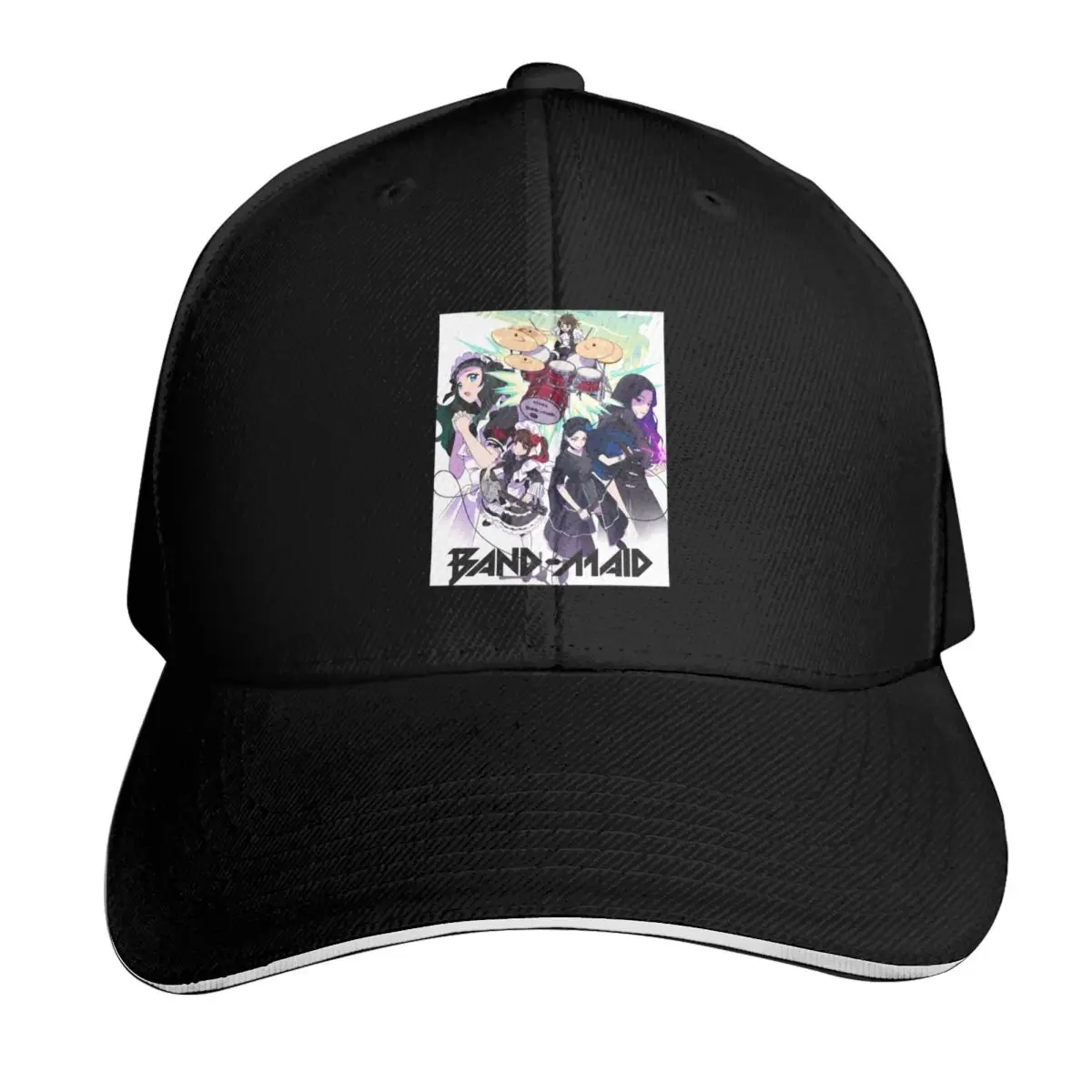 Beautiful Model Light Blue Kawaii Music Vintage Retro Baseball Cap Men Women Casual Summer Sport Sun Cap