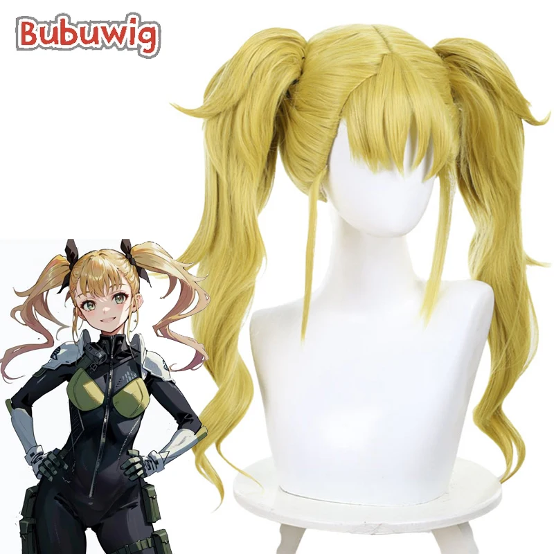 

Bubuwig Synthetic Hair Kikoru Shinomiya Cosplay Wigs Kaiju No. 8 Kikoru Shinomiya 50cm Golden Yellow Ponytail Wig Heat Resistant