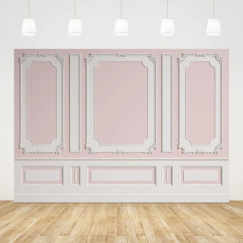 

Mehofond Backdrop for Photography Retro Pink Palace Wall Door Theme Portrait Backgrounds Bridal Shower Wedding Photo Studios