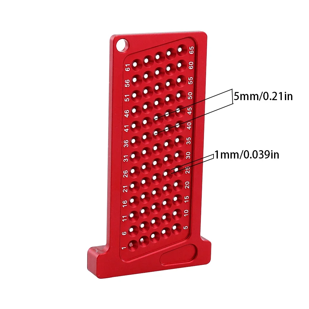Measuring Tools Precision T-type Hole Ruler Aluminum  Ruler Woodworking Metric/Inch Mini  Crossed-out Hole Scribing Tool