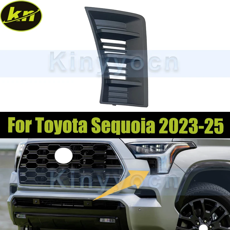 

Car Front Bumper Headlight Grille Vent Trim For Toyota Sequoia 2023 2024 2025 Headlight Grille Trim