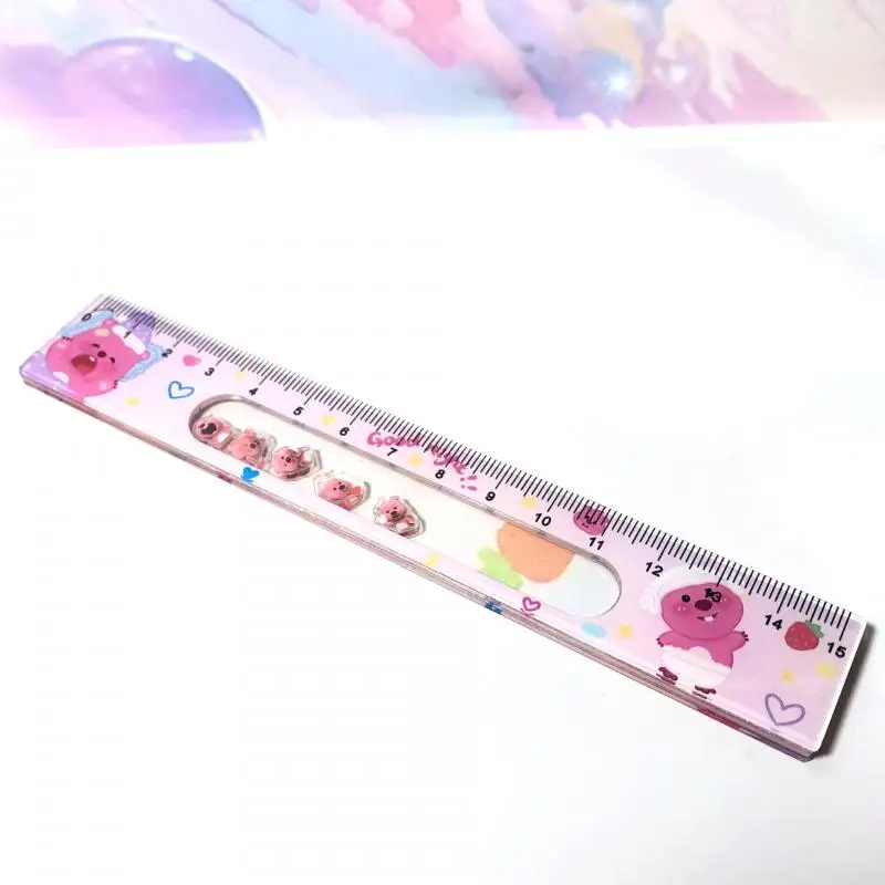 Kuromi 15Cm Ruler Cute Loopy Kawaii Anime Student Shake Doll Creative Girls Drawing Ruler Learning Stationery Fun Birthday Gifts