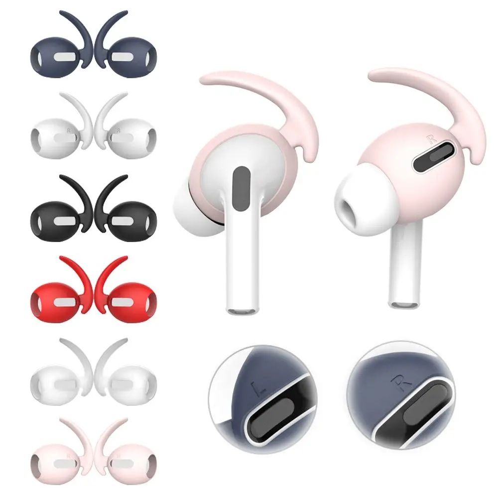 3Pairs Soft Earphone Case Earcap Earplug Eartips Earbuds Silicone Cover Wings Hook For AirPods Pro