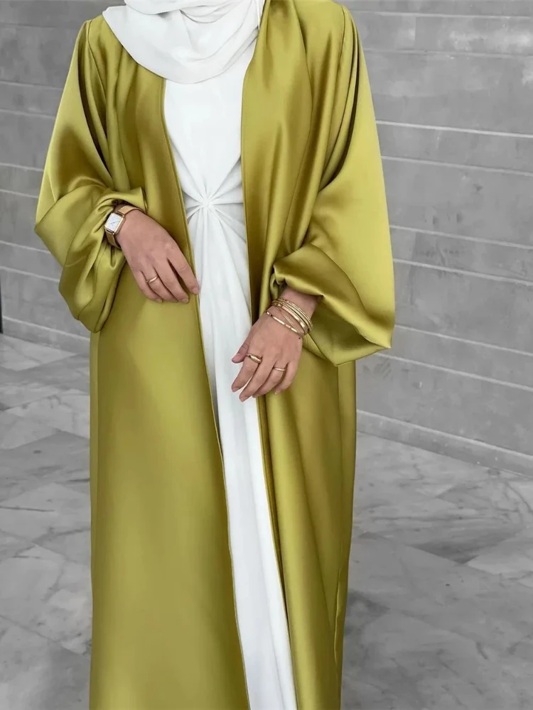 

Летнее мусульманское женское платье Абая с пышными рукавами, элегантное скромное марокканское вечернее длинное платье, исламское Турция, Дубай, Ид, Рамадан, Jubah, халат