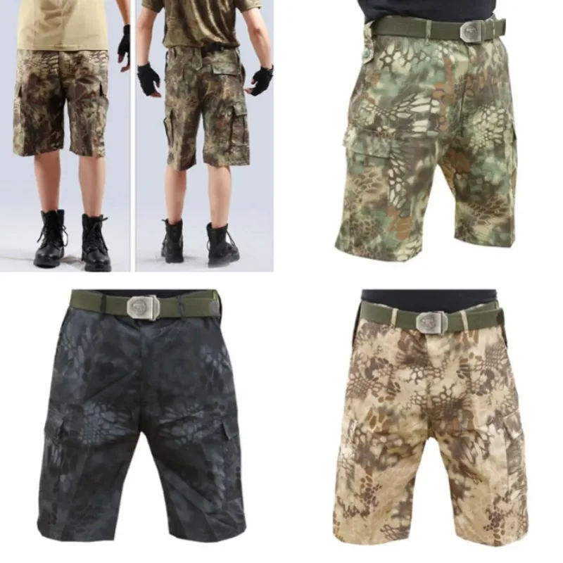 

Instructor Tactical Shorts for Men - Summer Outdoor Leisure Commuter Wear Breathable Multi-Pocket Workwear Camouflage Trousers