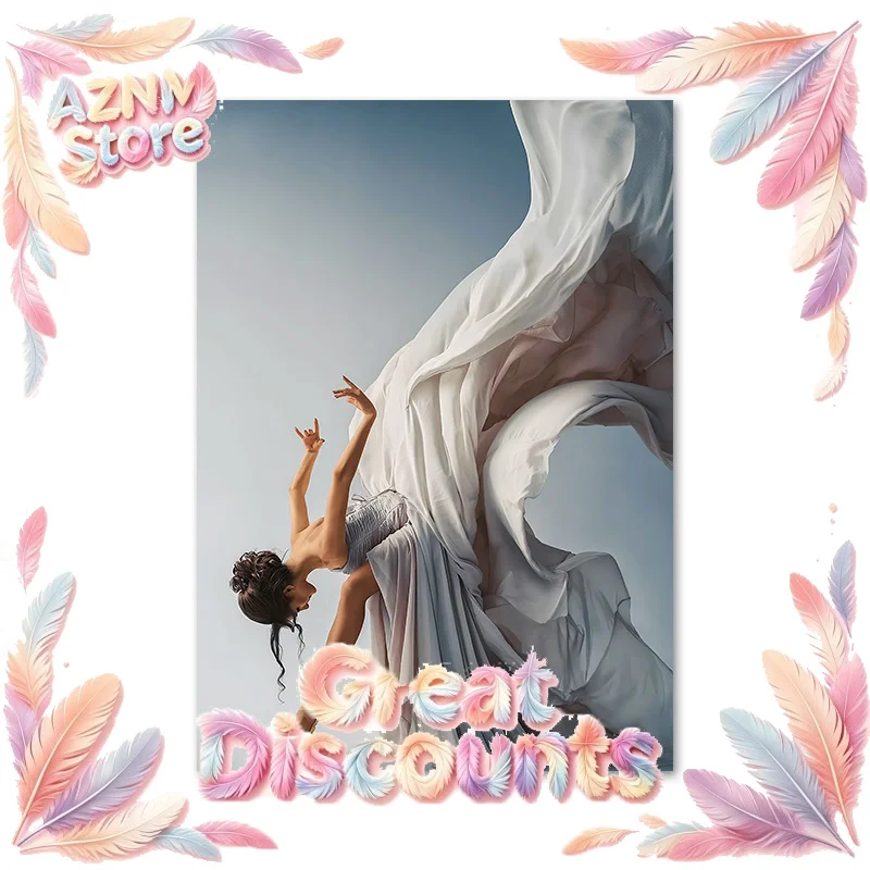 Modern Ballet Dancer Canvas Printing Canvas Painting Figure Wall Art Pictures for Dance Room Living Room Home Decoration 2026