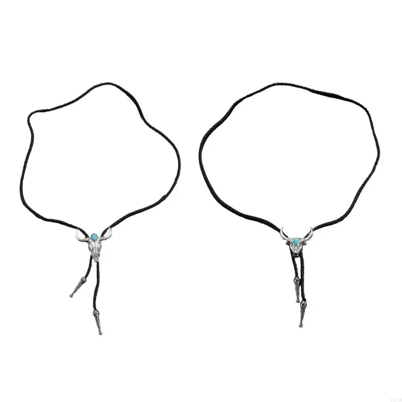 Y5JD Premium Head Design Necktie Soft Alemable Pu Leather Tie لاجتماعات العمل والمناسبة الخاصة