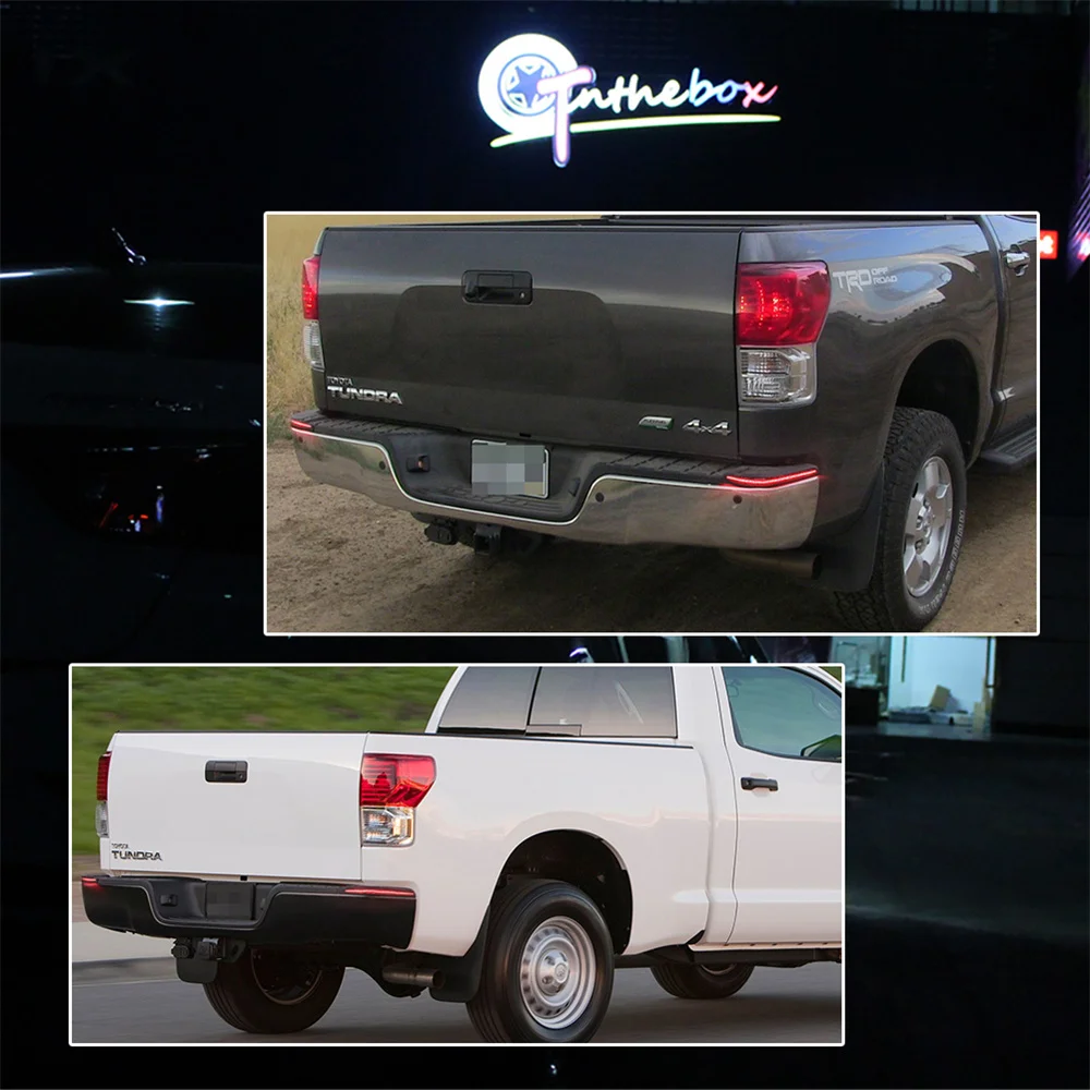 3-in-1 الأحمر LED مانع صدمات خلفي للسيارة الزاوية خطوة الوسادة الذيل ضوء الفرامل ث/مجموعة أضواء الإشارة بدوره متتابعة لتويوتا تندرا 2007-2013 #6