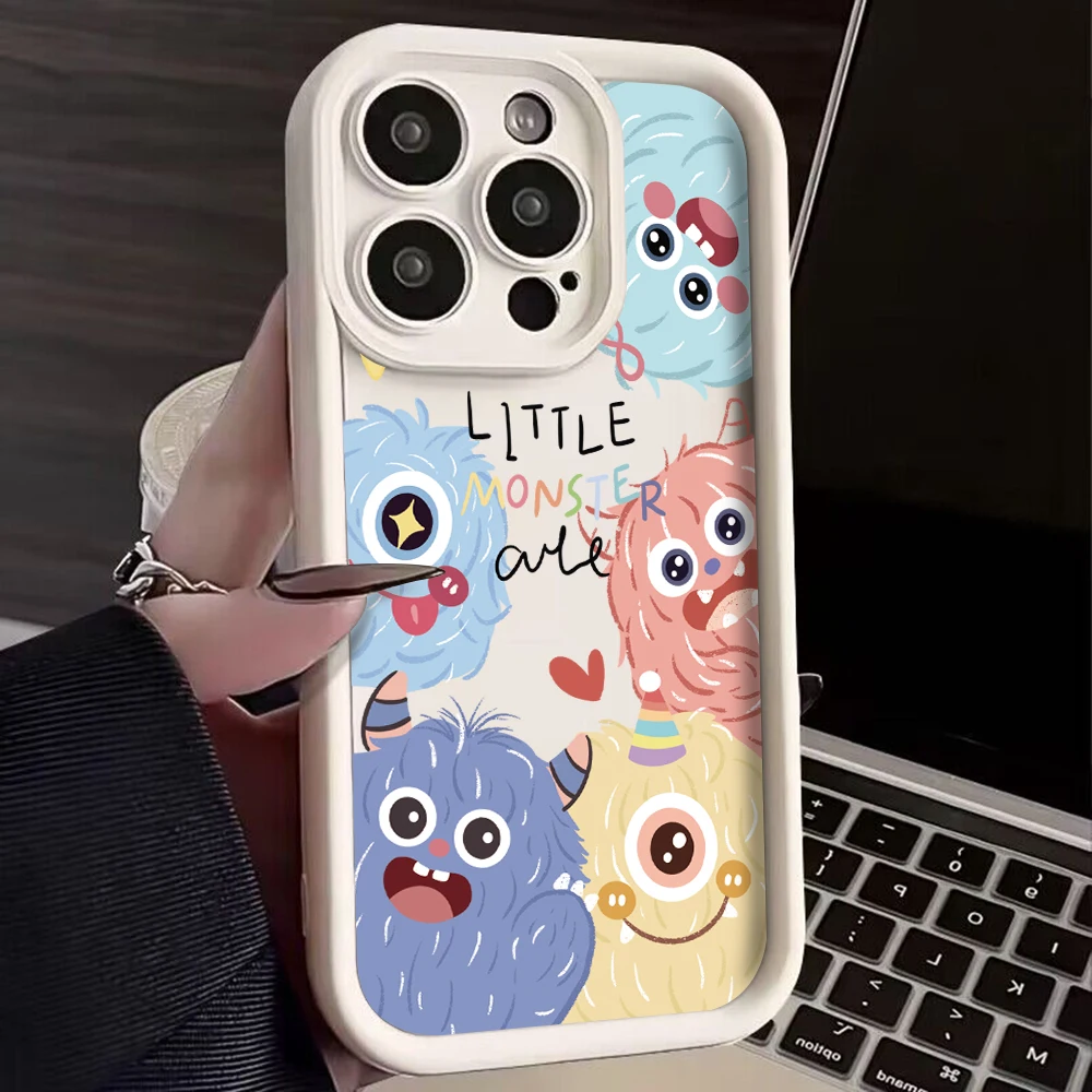 Cute M-monsters University Phone Case For Samsung A04 A05S A10S A11 A12 A20S A21S A13 A14 A54 A34 A53 A33 Cover With Hand Strap