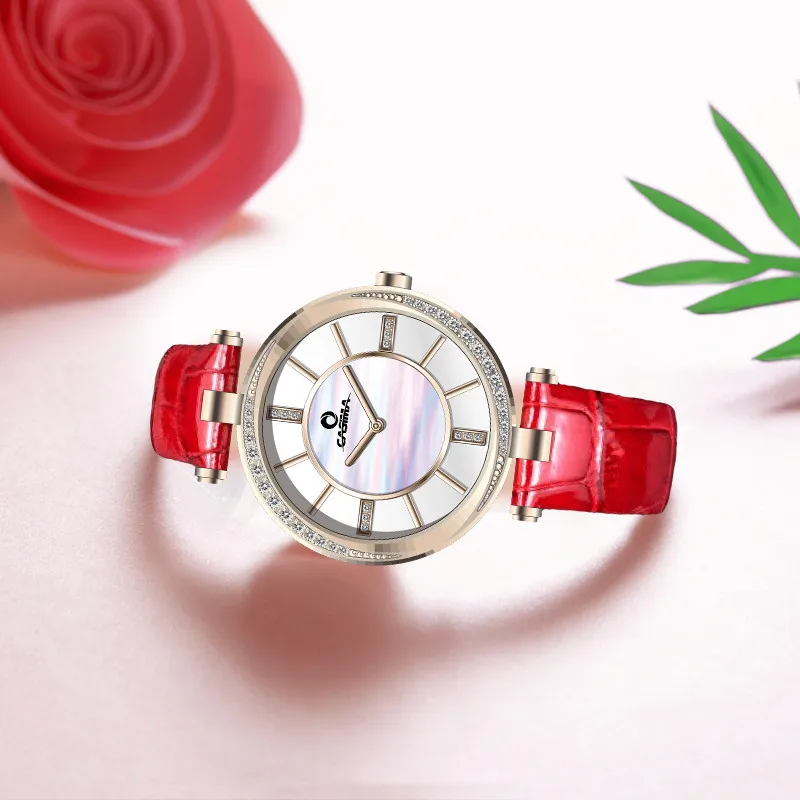 CASIMA Women's quartz wristwatch, simple trend chronograph, waterproof, luminous, national movement, model ET-6603-996