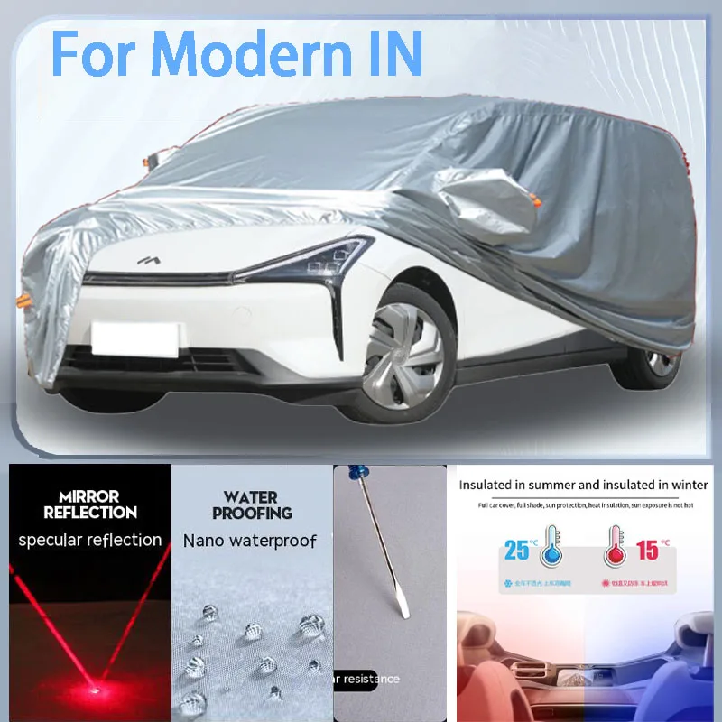 

For Modern IN Full Car cover with UV protection and Winter Insulation roles,Rainproof,Snowproof Ati-frost properties.