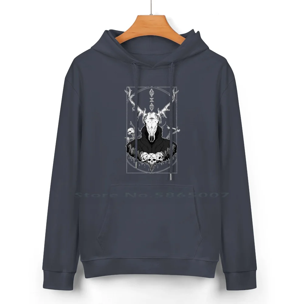 He From The Forest Pure Cotton Hoodie Sweater 24 Colors Leshy Leshen Witches Magic Runes Forest Monsters Creature Hunter Deer