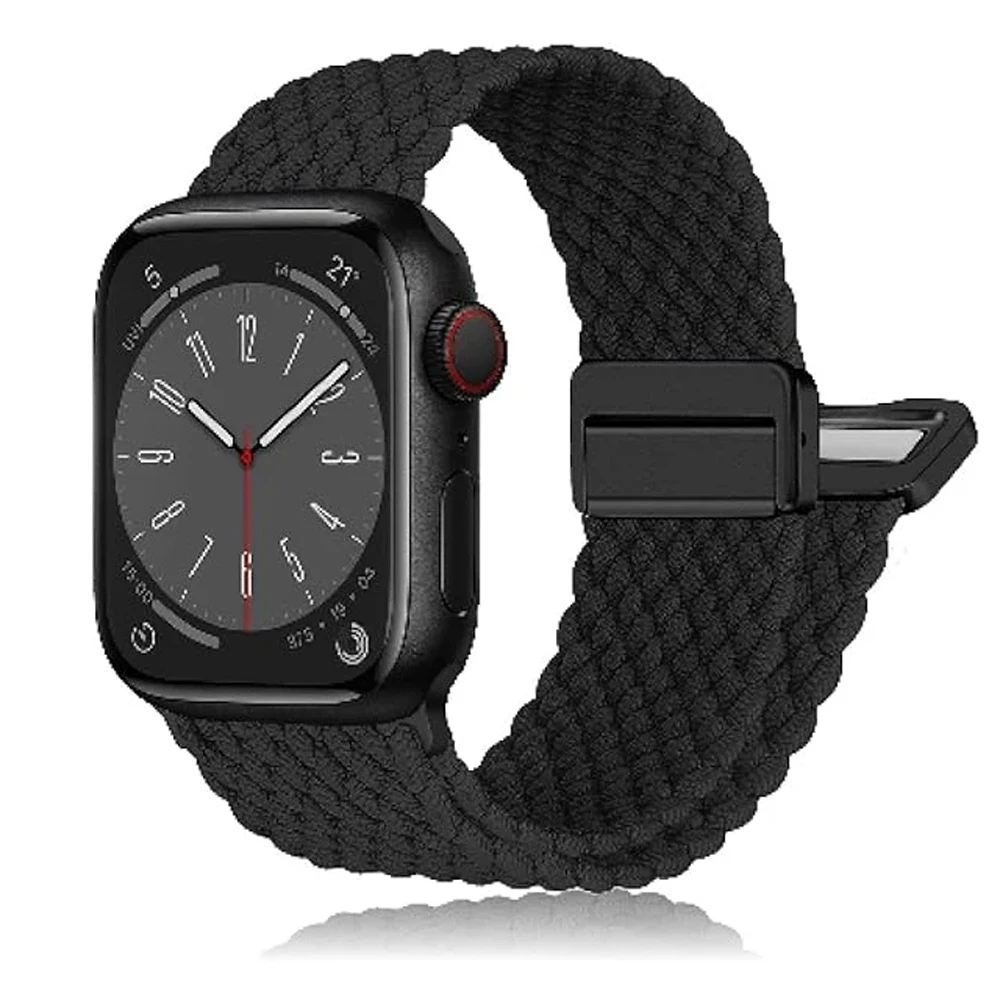 Correa für Apple Watch Band 44 mm 45 mm Ultra 2 49 mm 40 mm 41 mm 42 mm geflochtenes Solo-Loop-Armband iWatch-Serie 9 8 7 6 5 SE-Armband