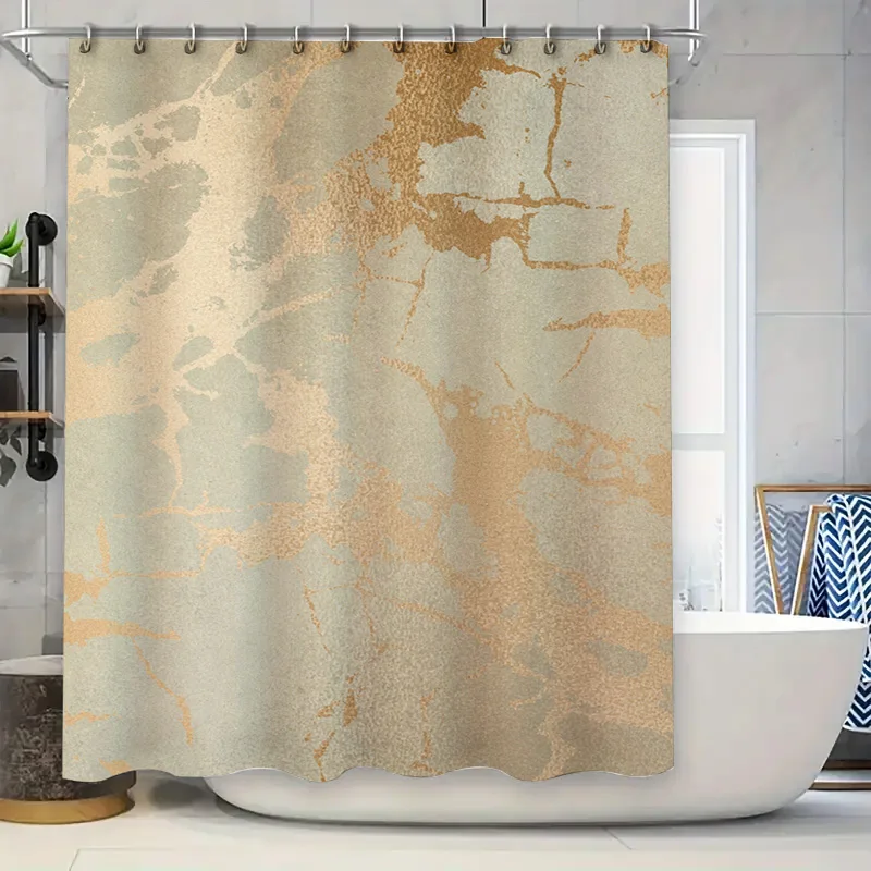 

Современный декор для ванной комнаты, набор занавесок для душа, роскошный мраморный дизайн, мягкий водоотталкивающий 180 г/м2, водонепроницаемое украшение для ванной комнаты