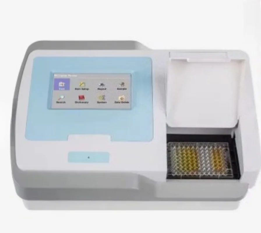 Analizador ELISA de Fluorescencia con Pantalla Táctil, Equipo de Prueba de Laboratorio de 96/48 Pocillos