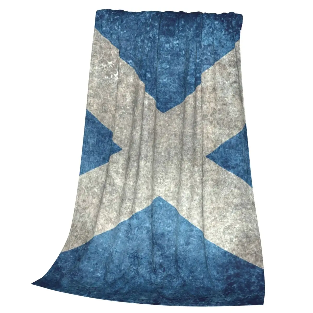 Flag Of Scotland - Grungy Vintage Version Blanket Soft Warm Flannel Throw Blanket Bedding for Bed Picnic Travel Home Couch