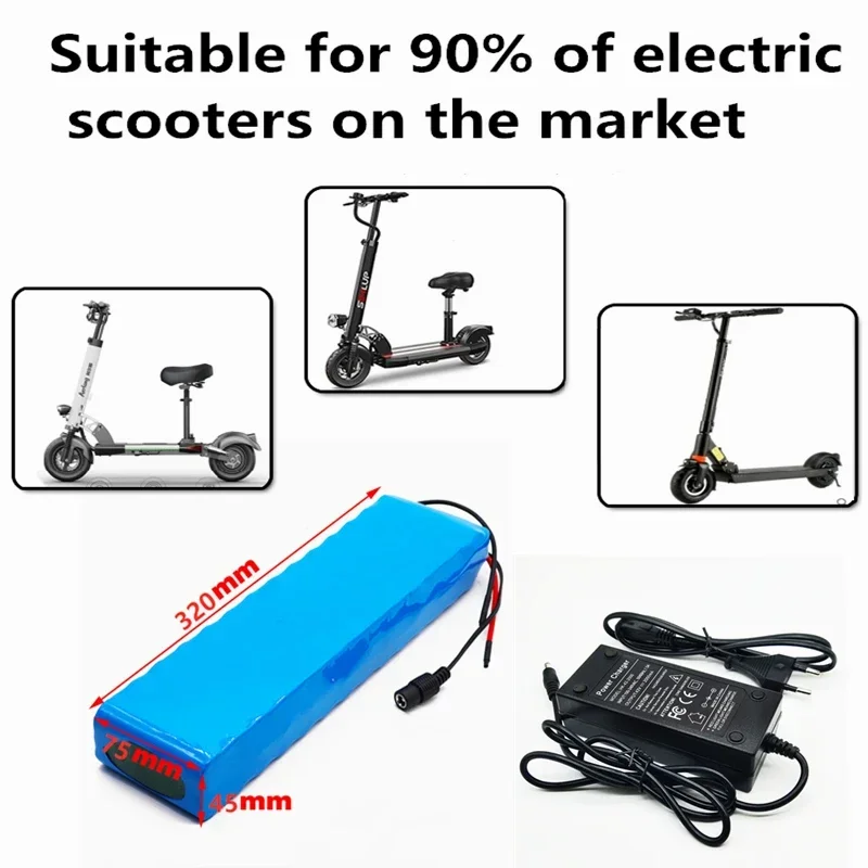 Imagem -02 - Bateria de Lítio E-bike Carro Elétrico Bicicleta Motor Scooter E-bike 18650b 3400mah 250w 500w 37v 36v 10ah