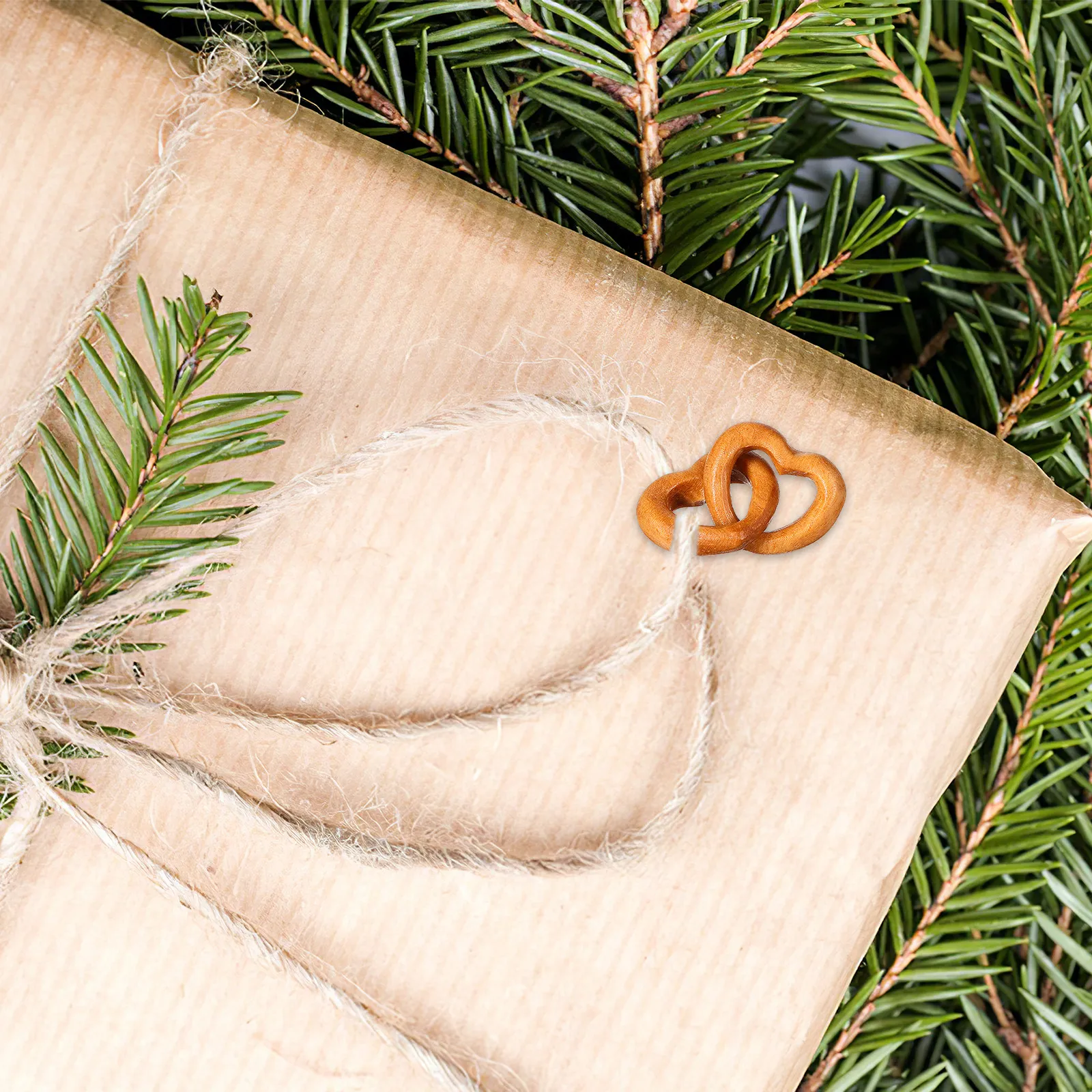 

Wooden Heart Lock Craft Natural Wood Heart-Shaped Ornament DIY Handmade Jewelry Accessories Romantic Pendant