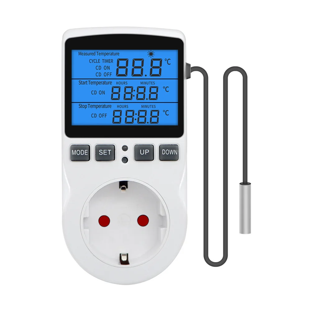 standard intelligent digital thermostat, countdown temperature control switch socket, timing temperature controller