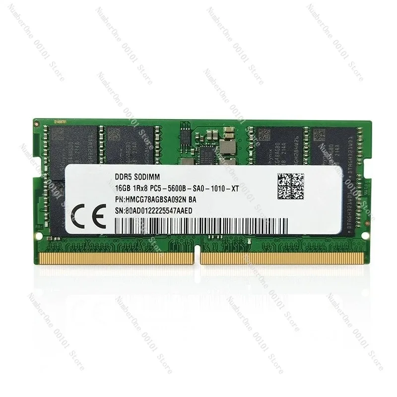 Laptop DDR5 RAM 8GB 16GB 32GB 4800 5600MHz, 5th Gen SODIMM Memory Stick, Original Compatible Upgrade Module