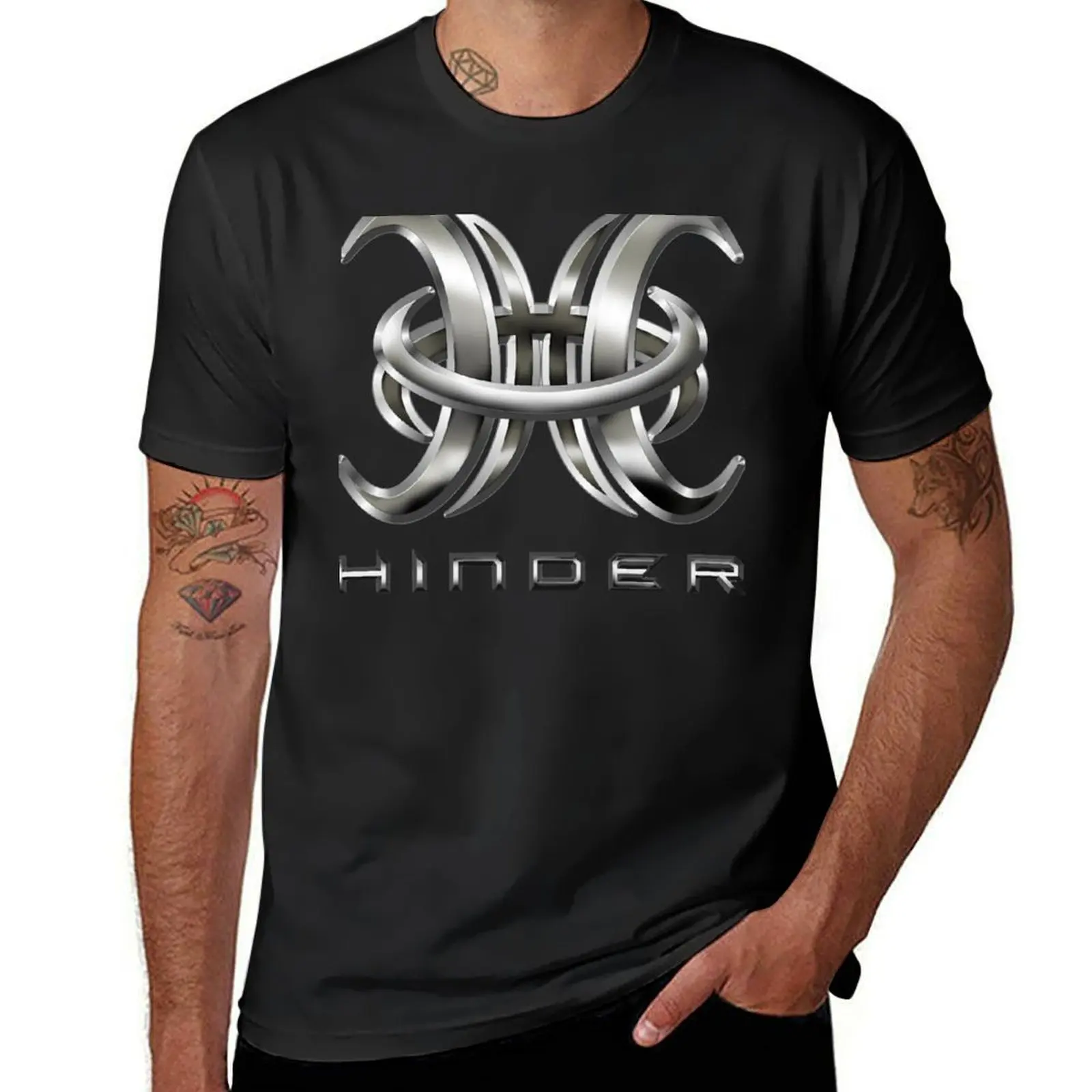 

logo hinder band tour 2020 antaratv T-Shirt hippie clothes aesthetic clothes Men's t-shirts