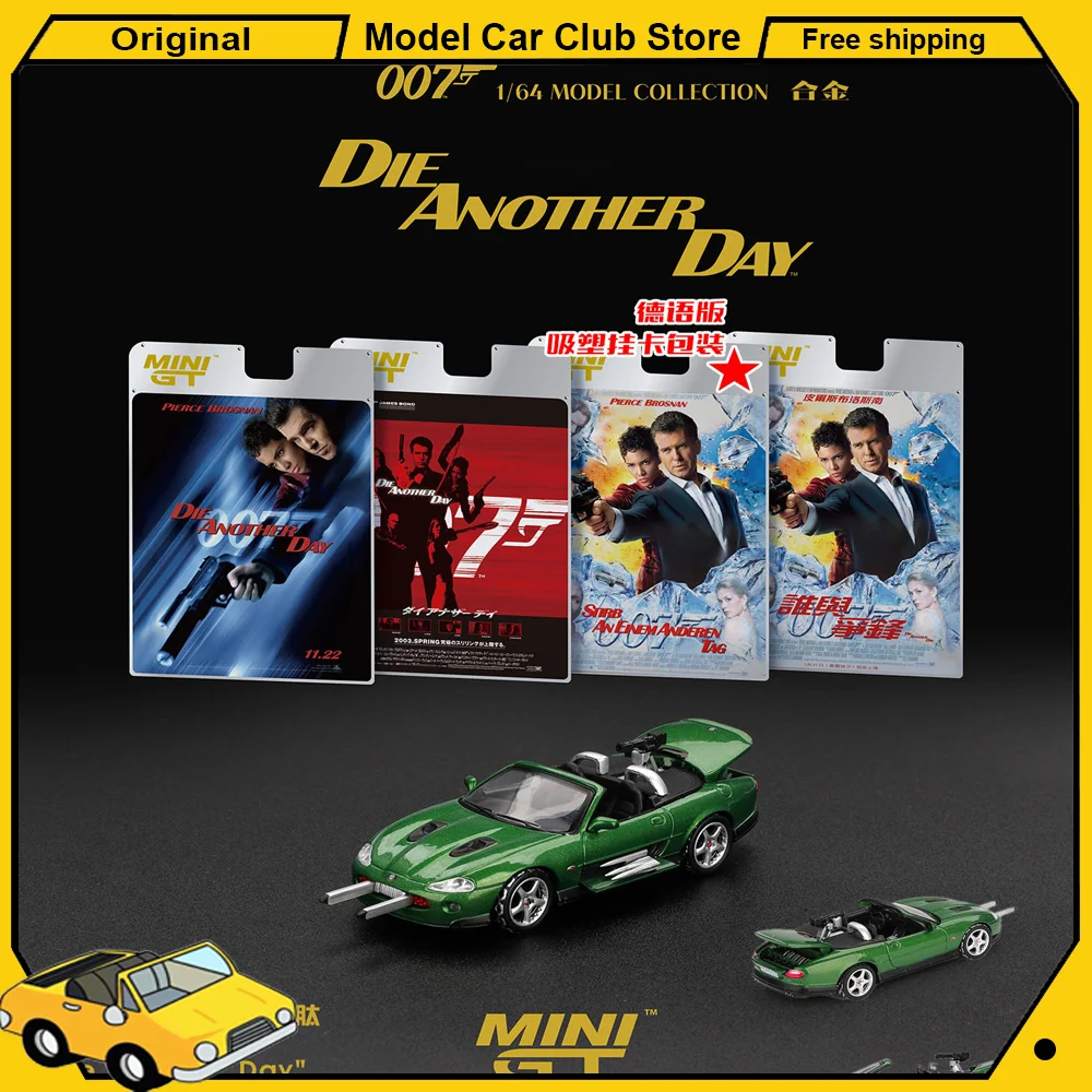 

MINIGT 1:64 Scale #908 Jaguar XKR Die Another Day 007 Bond Movie Supercar Alloy Car Model Diecast Collection Ornament Hobby Toys