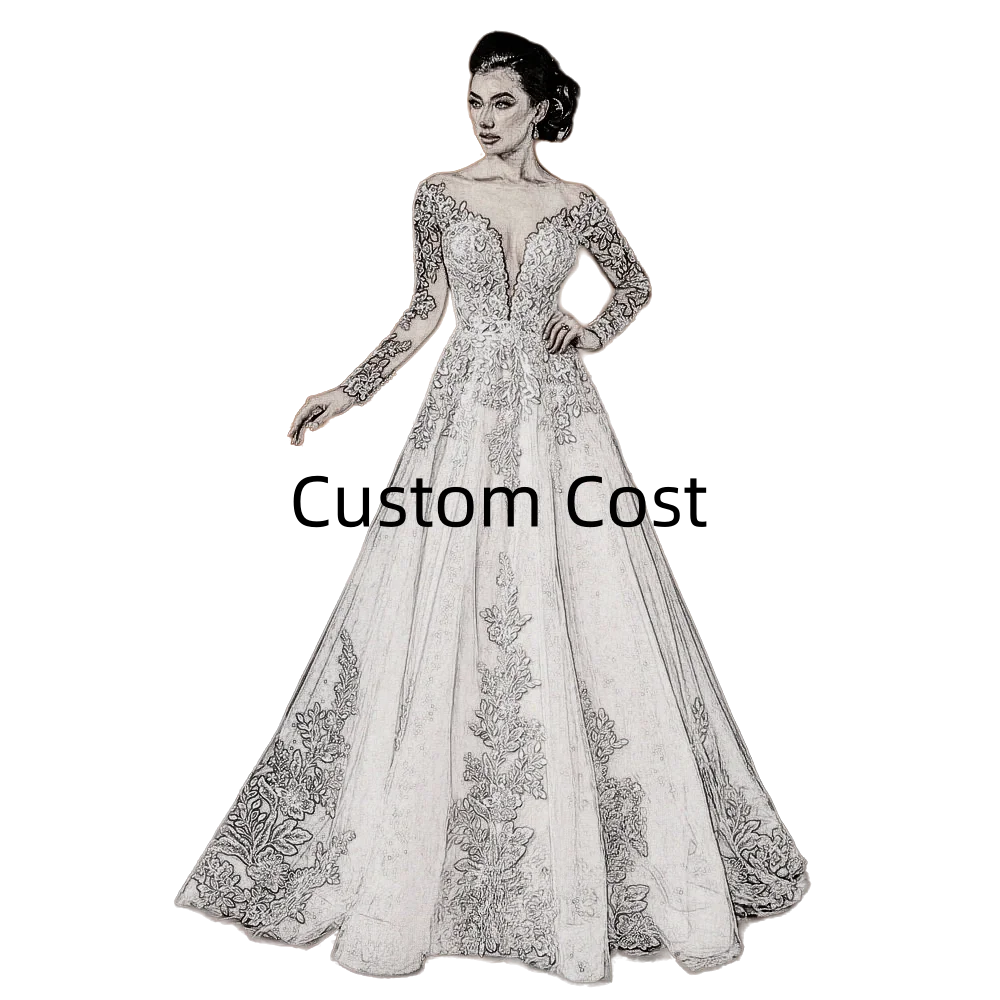 

Sexy Deep V-Neck Vestidos De Novia For Women Long Sleeves Wedding Dresses 2024 Princess Applqiues Vestido De Noiva