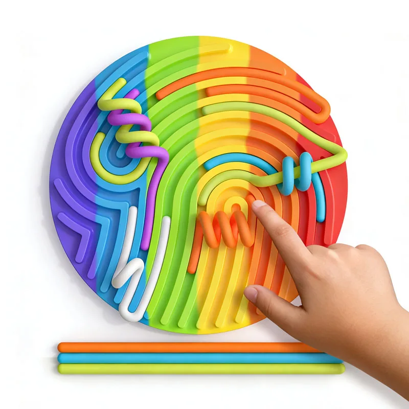 Planche d'activités sensorielles en silicone, jouet anti-stress apaisant, cadeaux pour soulager l'anxiété, TDAH, autisme, pour enfants, garçons, filles, adultes